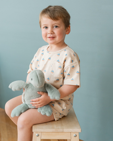 Kids Tee Shirt In Sailboat Print