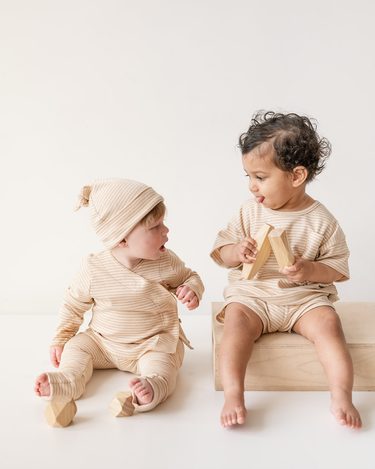Matching Baby Friends In Stripes