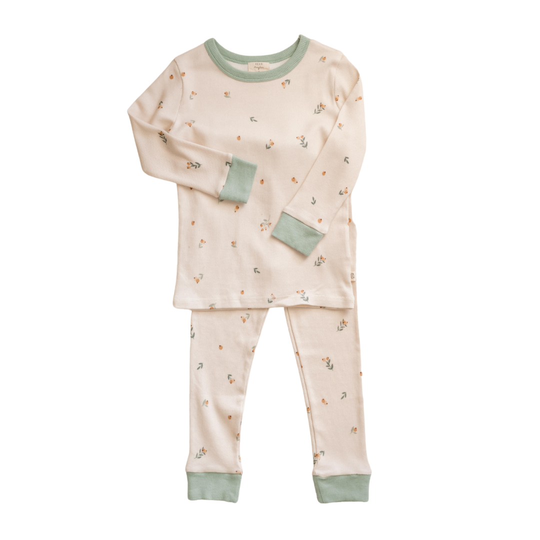 Organic Cotton Modal Rib Floral Bud Pajama Set – Dear Hayden