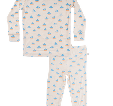 Modal Pajama Set in Sailboats