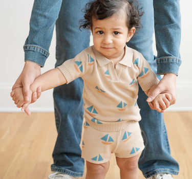 Toddler Summer Knit Sailboat Set