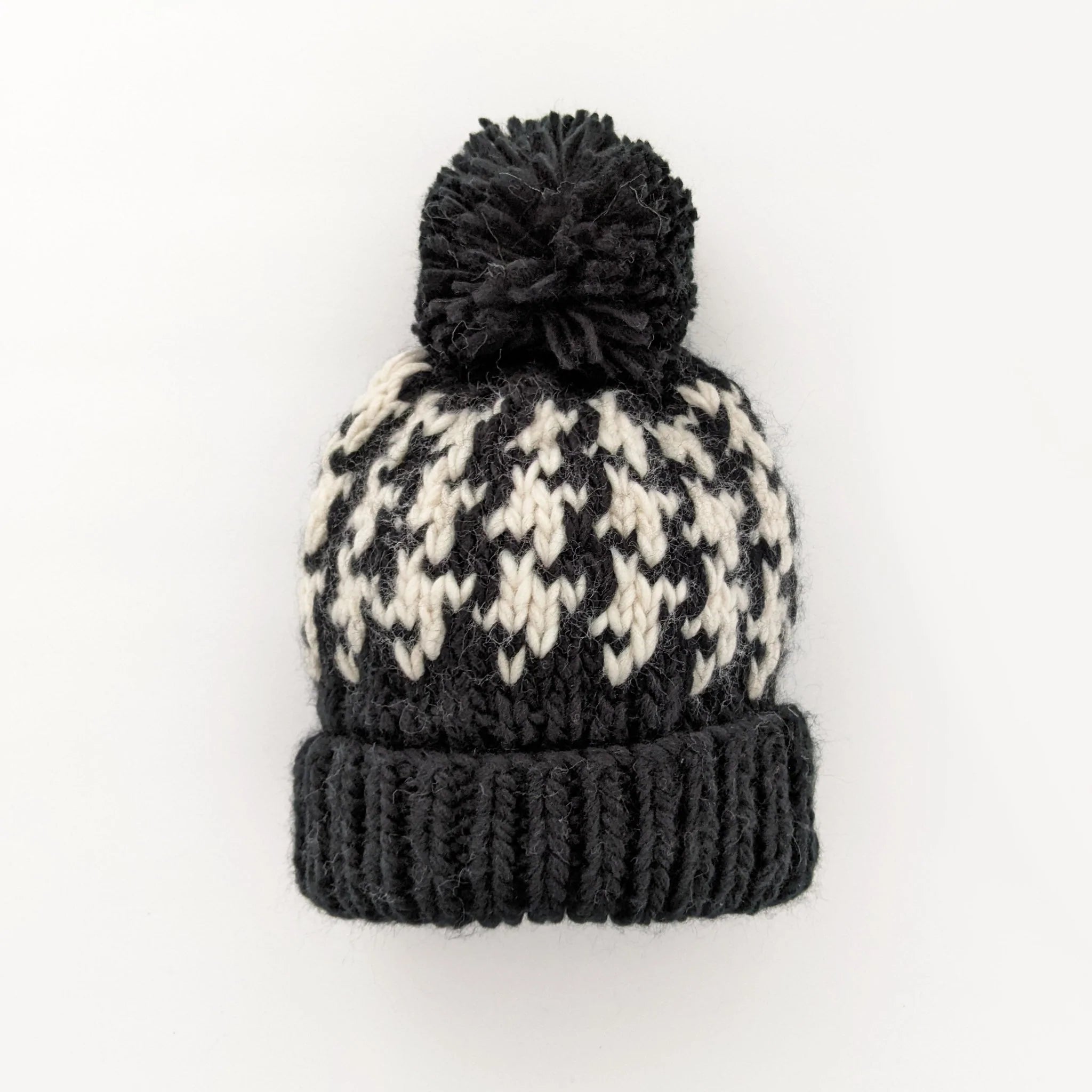 Huggalug Houndstooth Hand Knit Beanie - Main Image