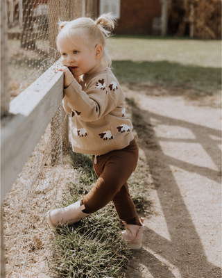 Girl wearing dress with flower print 