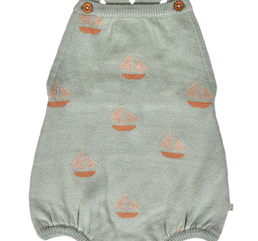 Knit Sailboat Seafoam Romper