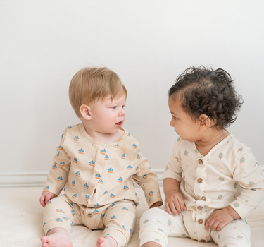Turtles and Sailboats Matching Playsuits