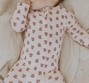Modal Convertible Footy Pajamas in Wild Rose