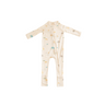 Image shows modal convertible footy pajamas for infants and babies in zoo animal print