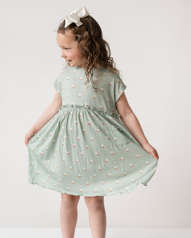 Seafoam Floral Dress